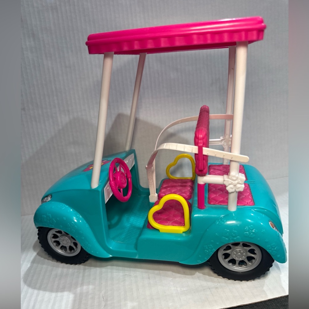 Barbie Golf Cart Car Turquoise/Pink 2011 Rare